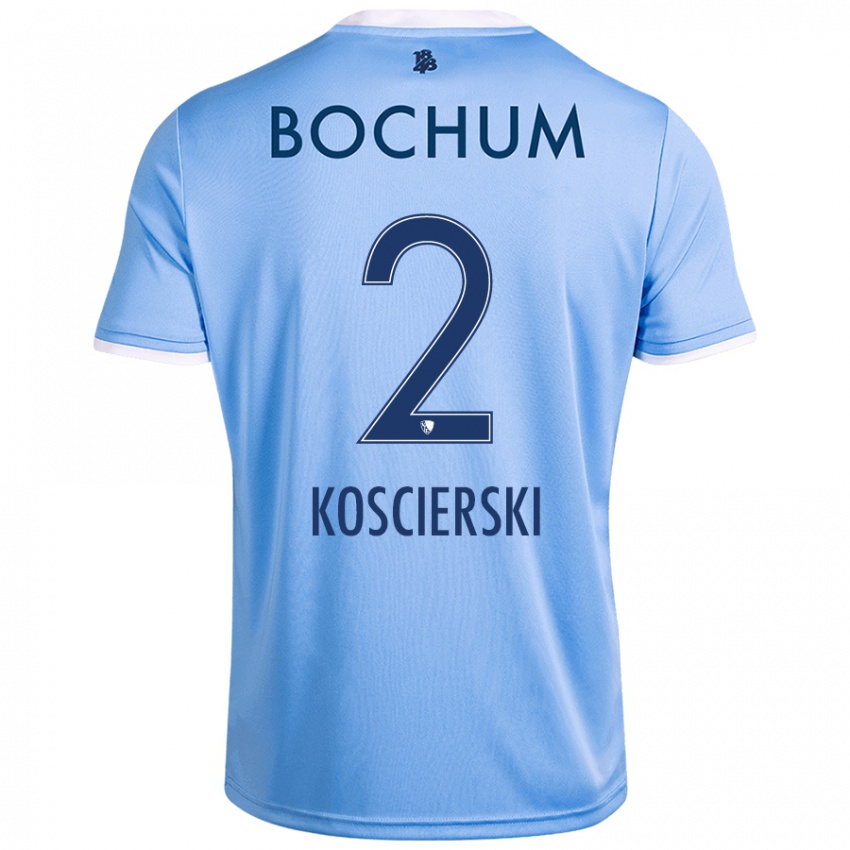 Herren Kacper Koscierski #2 Himmelblau Auswärtstrikot Trikot 2024/25 T-Shirt