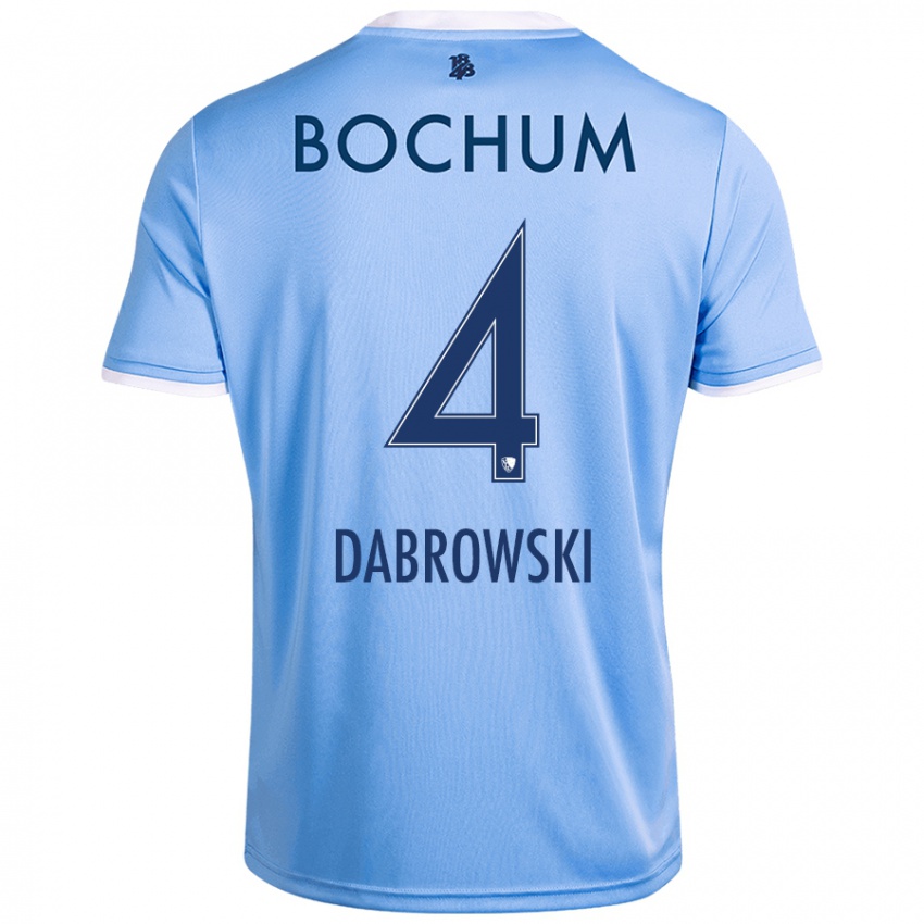 Herren Luc Dabrowski #4 Himmelblau Auswärtstrikot Trikot 2024/25 T-Shirt