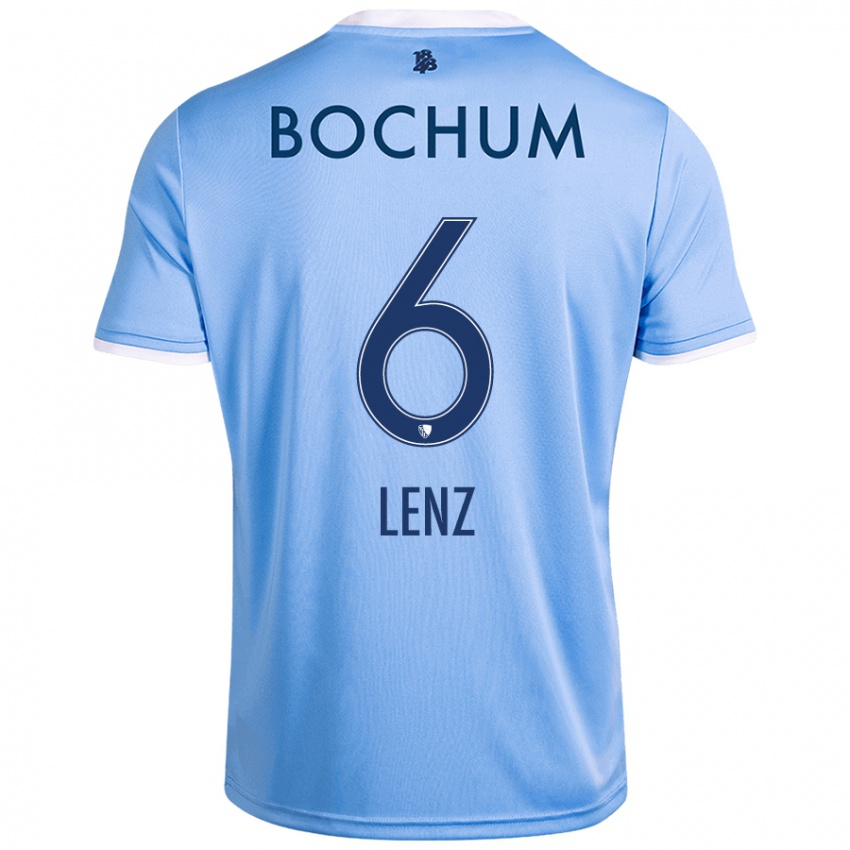 Herren Cajetan Lenz #6 Himmelblau Auswärtstrikot Trikot 2024/25 T-Shirt