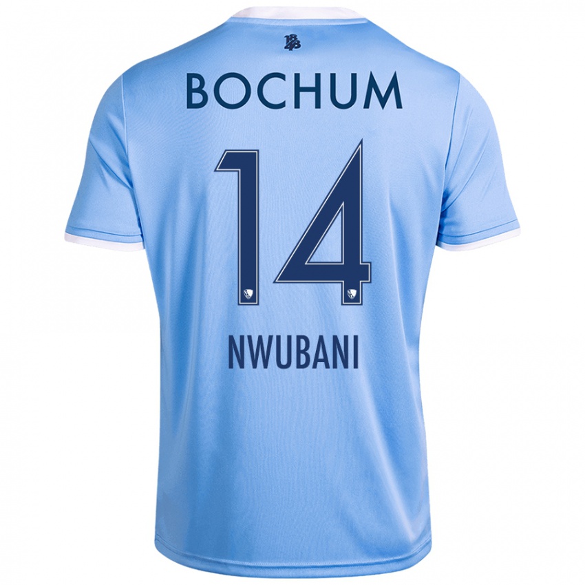 Herren Keleb Nwubani #14 Himmelblau Auswärtstrikot Trikot 2024/25 T-Shirt