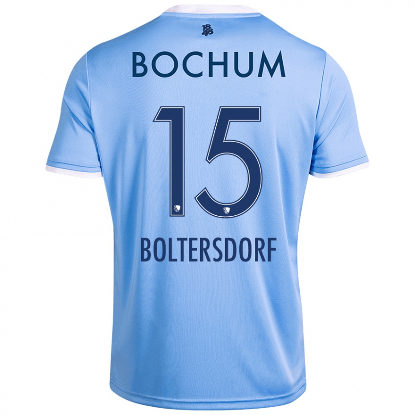 Herren Sebastian Boltersdorf #15 Himmelblau Auswärtstrikot Trikot 2024/25 T-Shirt