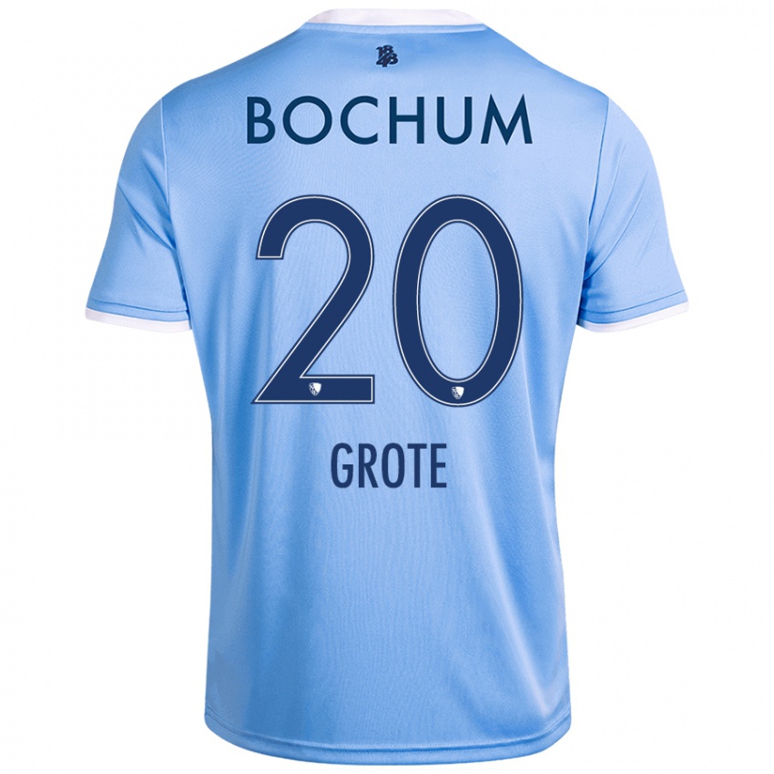 Herren Dennis Grote #20 Himmelblau Auswärtstrikot Trikot 2024/25 T-Shirt