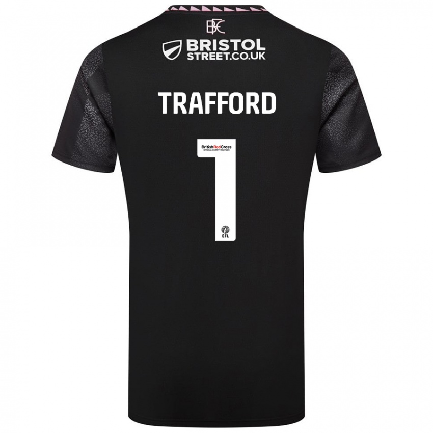 Herren James Trafford #1 Schwarz Auswärtstrikot Trikot 2024/25 T-Shirt