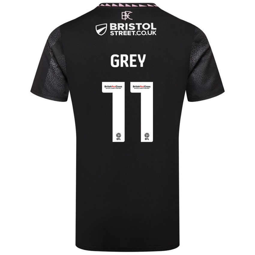 Herren Anna Grey #11 Schwarz Auswärtstrikot Trikot 2024/25 T-Shirt