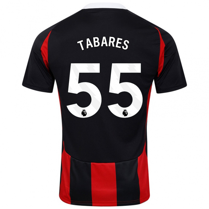 Herren Samuel Tabares #55 Schwarz Rot Auswärtstrikot Trikot 2024/25 T-Shirt