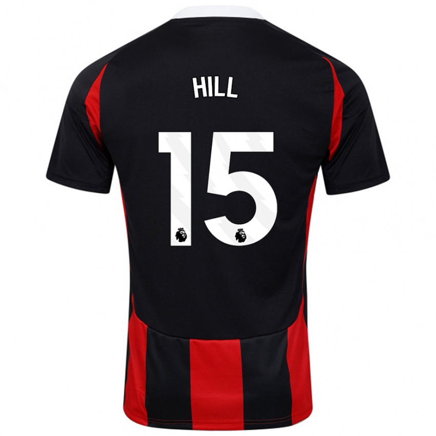 Herren Anisha Hill #15 Schwarz Rot Auswärtstrikot Trikot 2024/25 T-Shirt