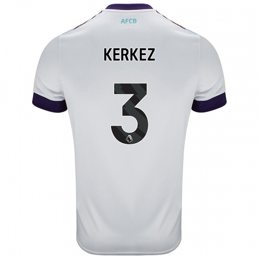 Herren Milos Kerkez #3 Weiß Grün Lila Auswärtstrikot Trikot 2024/25 T-Shirt