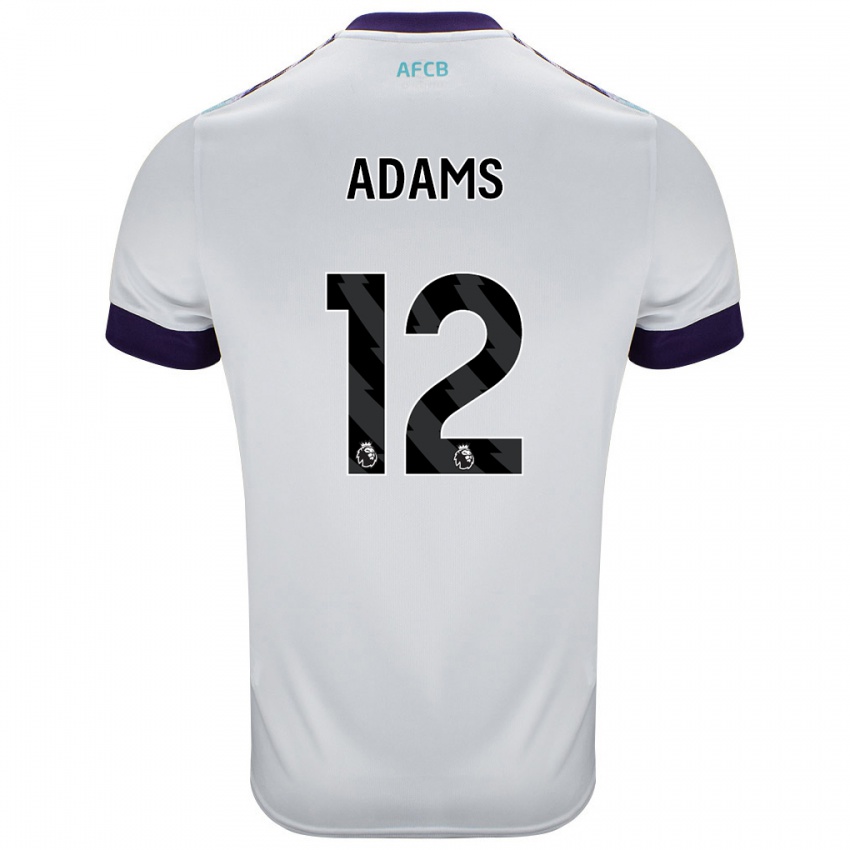 Herren Tyler Adams #12 Weiß Grün Lila Auswärtstrikot Trikot 2024/25 T-Shirt