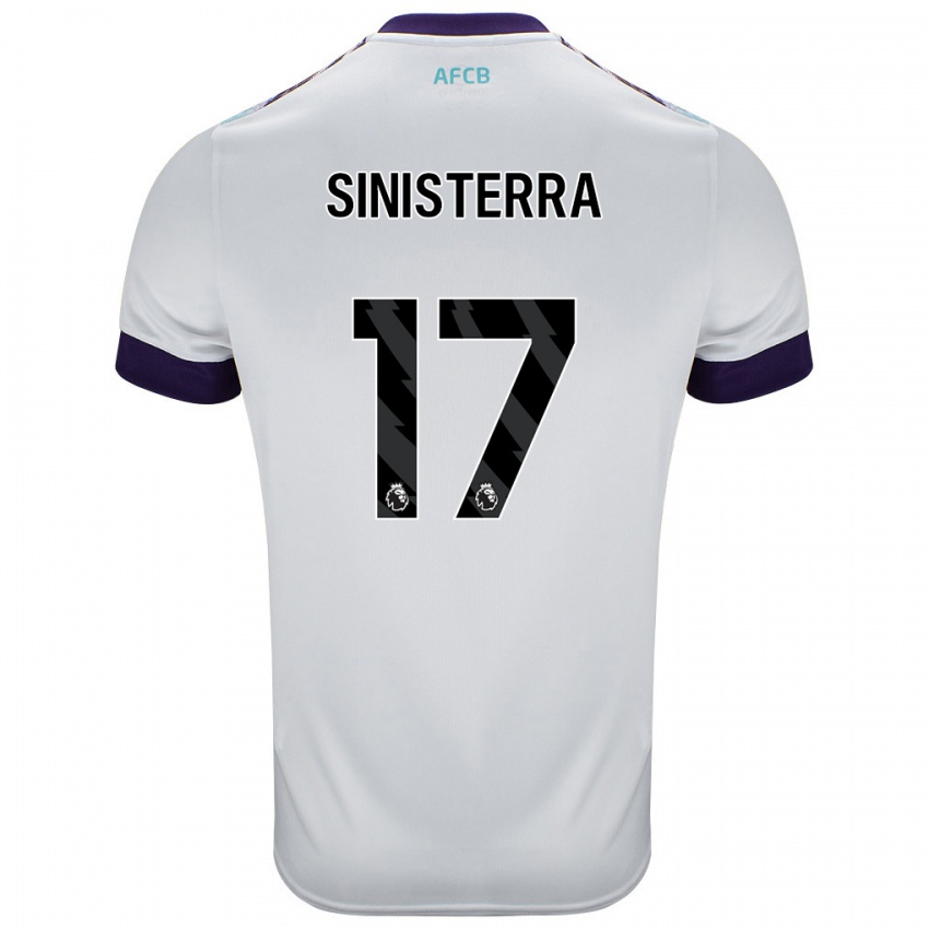 Herren Luis Sinisterra #17 Weiß Grün Lila Auswärtstrikot Trikot 2024/25 T-Shirt