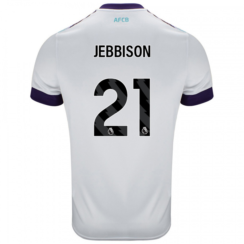 Herren Daniel Jebbison #21 Weiß Grün Lila Auswärtstrikot Trikot 2024/25 T-Shirt