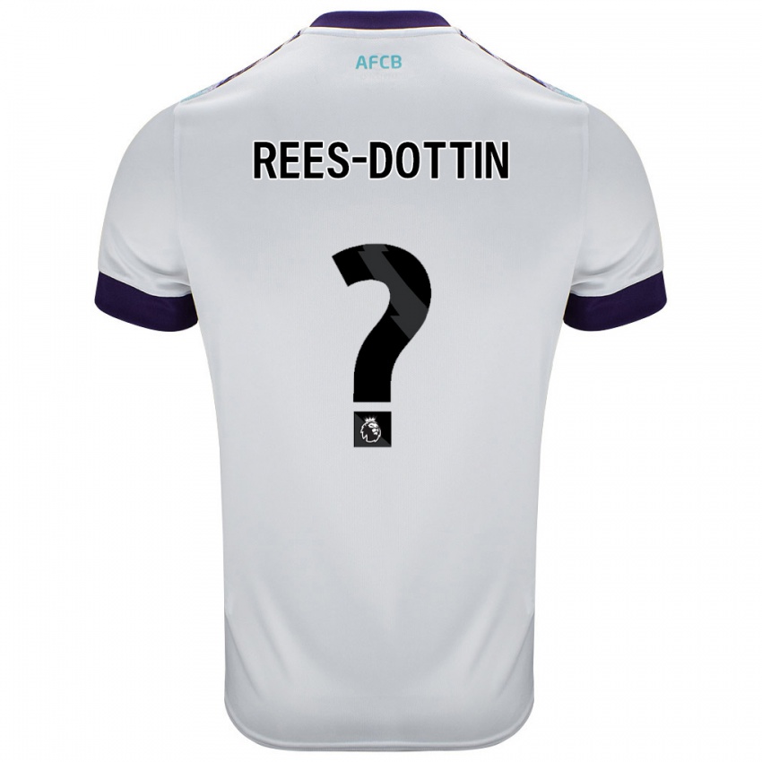 Herren Remy Rees-Dottin #0 Weiß Grün Lila Auswärtstrikot Trikot 2024/25 T-Shirt