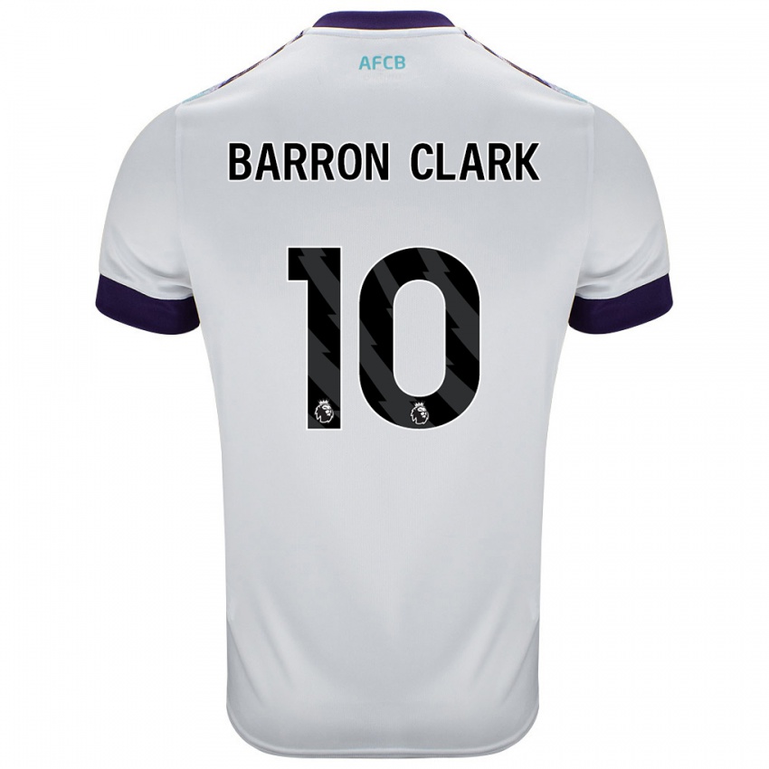 Herren Molly Barron-Clark #10 Weiß Grün Lila Auswärtstrikot Trikot 2024/25 T-Shirt