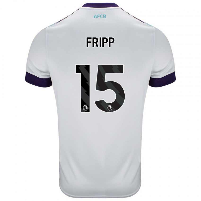 Herren Kelly Fripp #15 Weiß Grün Lila Auswärtstrikot Trikot 2024/25 T-Shirt