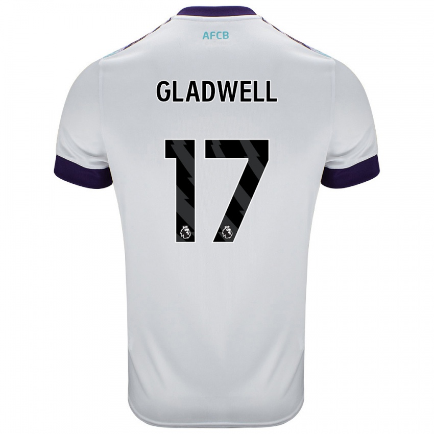 Herren Molly Gladwell #17 Weiß Grün Lila Auswärtstrikot Trikot 2024/25 T-Shirt