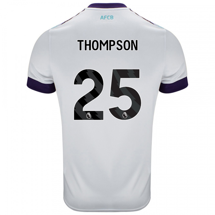 Herren Kenni Thompson #25 Weiß Grün Lila Auswärtstrikot Trikot 2024/25 T-Shirt