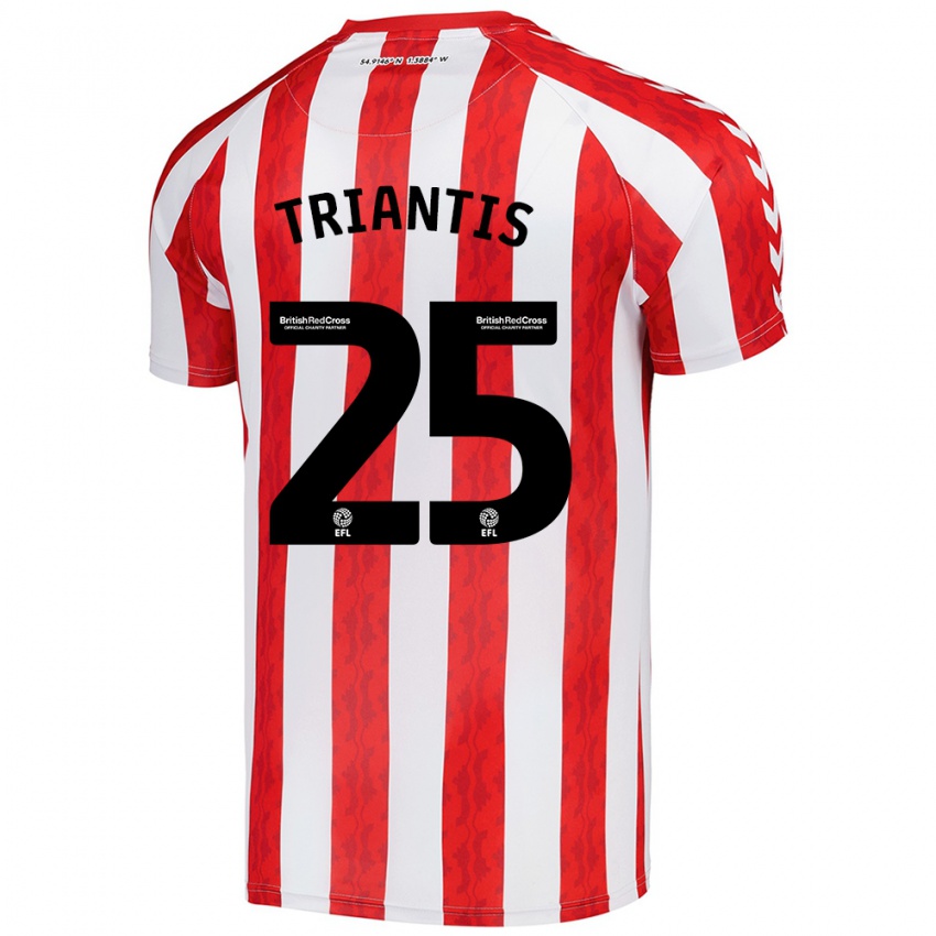 Damen Nectarios Triantis #25 Rot Weiß Heimtrikot Trikot 2024/25 T-Shirt