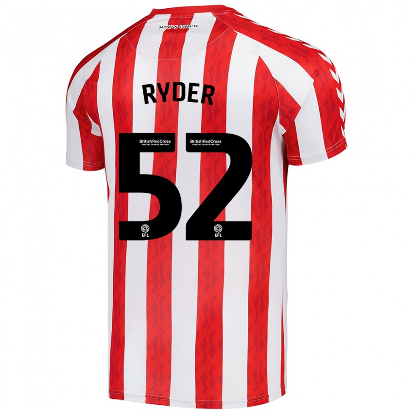 Damen Joe Ryder #52 Rot Weiß Heimtrikot Trikot 2024/25 T-Shirt