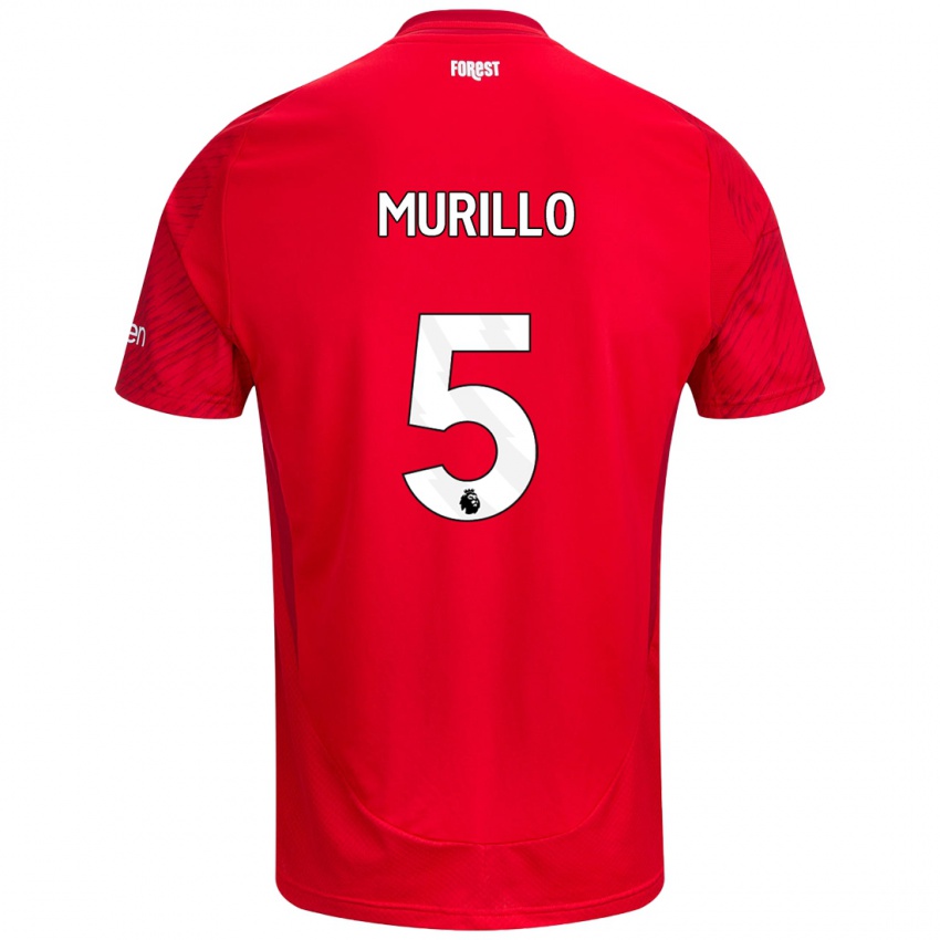 Damen Murillo #5 Rot Weiß Heimtrikot Trikot 2024/25 T-Shirt