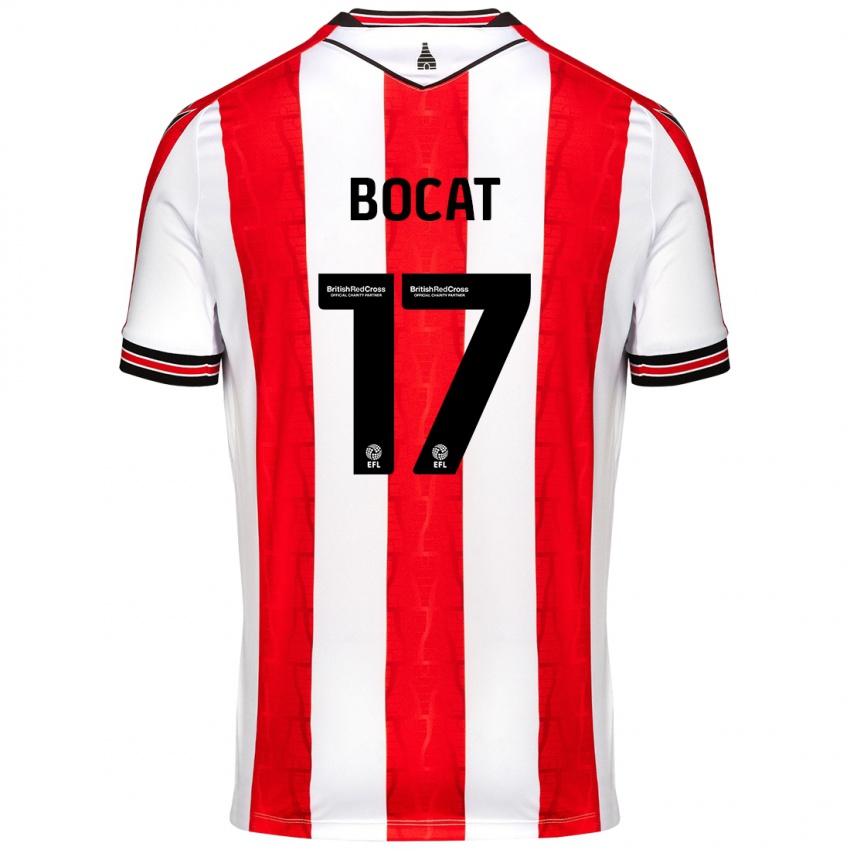 Damen Eric-Junior Bocat #17 Rot Weiß Heimtrikot Trikot 2024/25 T-Shirt