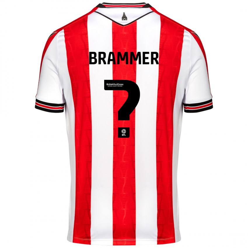 Damen Ruben Brammer #0 Rot Weiß Heimtrikot Trikot 2024/25 T-Shirt