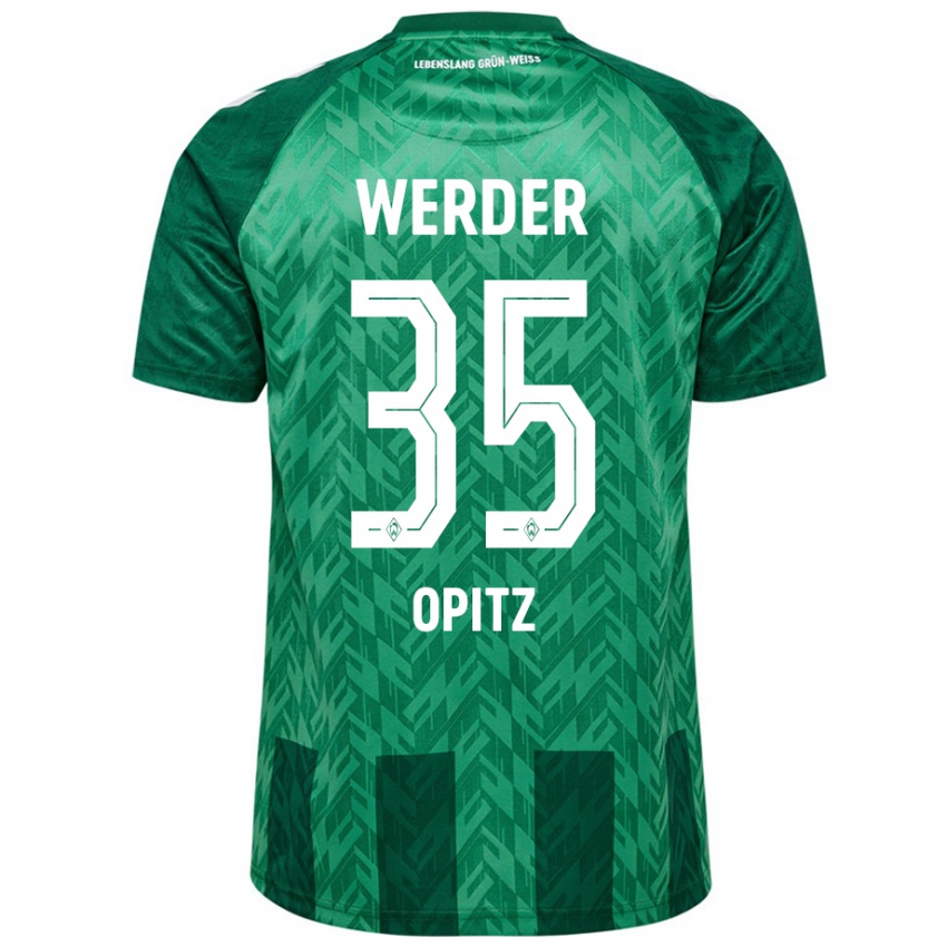 Damen Leon Opitz #35 Grün Heimtrikot Trikot 2024/25 T-Shirt