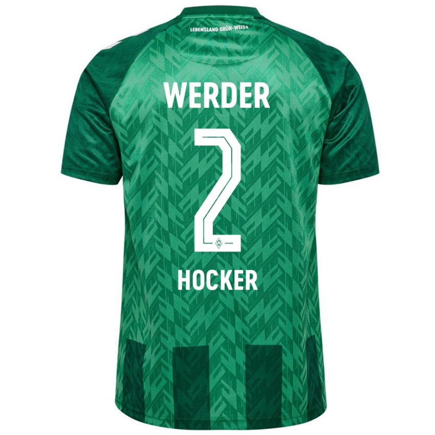 Damen Luca Höcker #2 Grün Heimtrikot Trikot 2024/25 T-Shirt