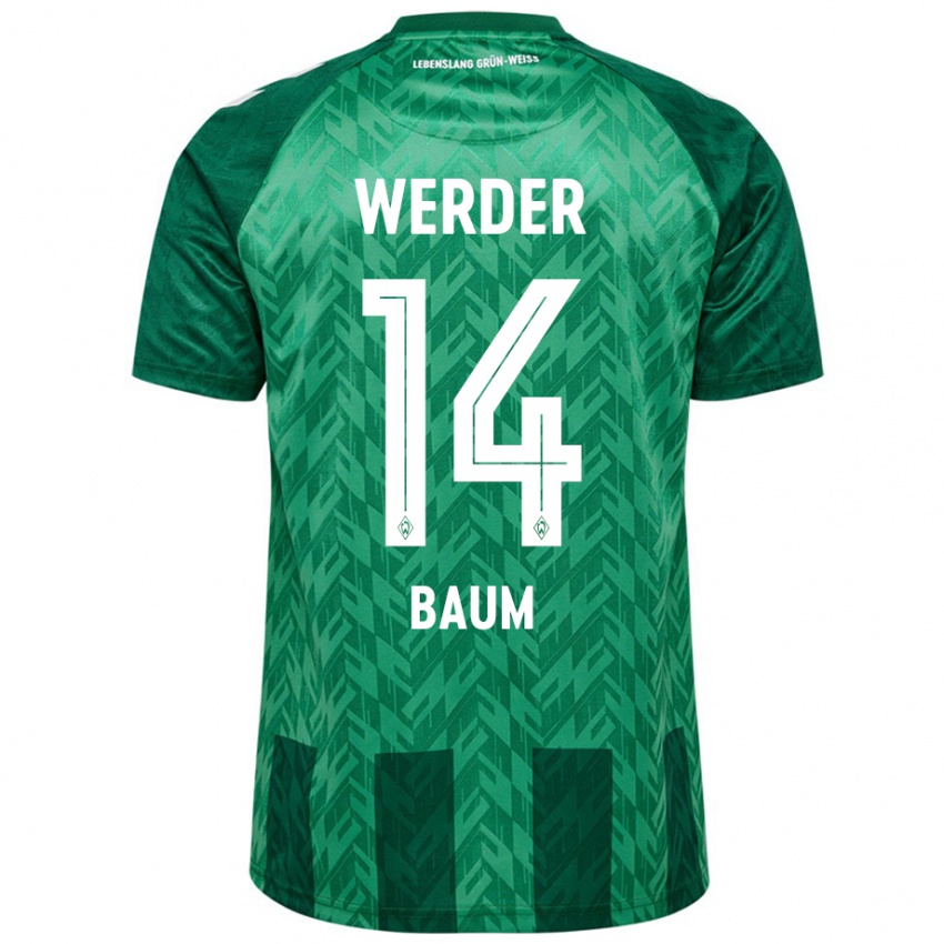 Damen Lennart Baum #14 Grün Heimtrikot Trikot 2024/25 T-Shirt