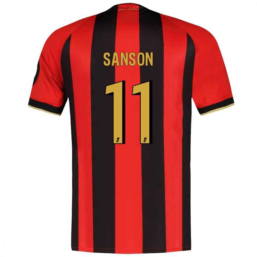 Damen Morgan Sanson #11 Rot Schwarz Heimtrikot Trikot 2024/25 T-Shirt