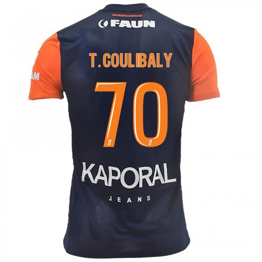 Damen Tanguy Coulibaly #70 Marineblau Orange Heimtrikot Trikot 2024/25 T-Shirt