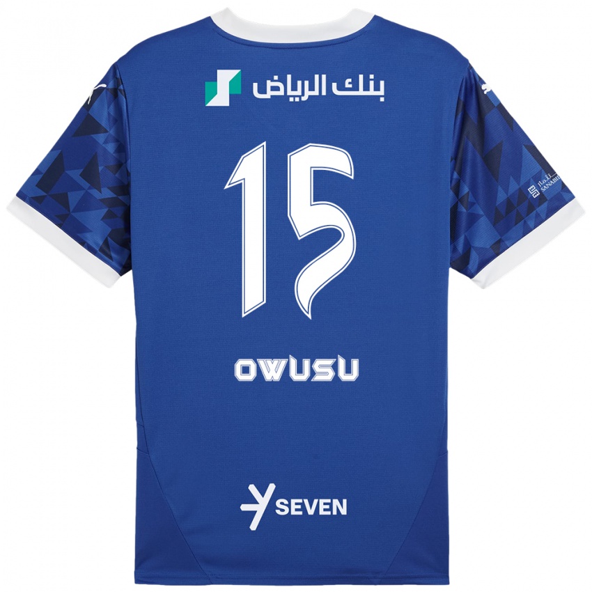 Damen Mavis Owusu #15 Dunkelblau Weiß Heimtrikot Trikot 2024/25 T-Shirt