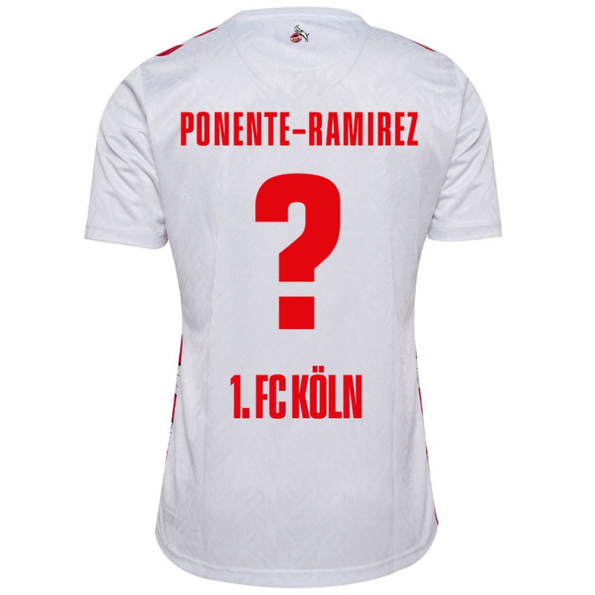 Damen Jason Ponente-Ramirez #0 Weiß Rot Heimtrikot Trikot 2024/25 T-Shirt