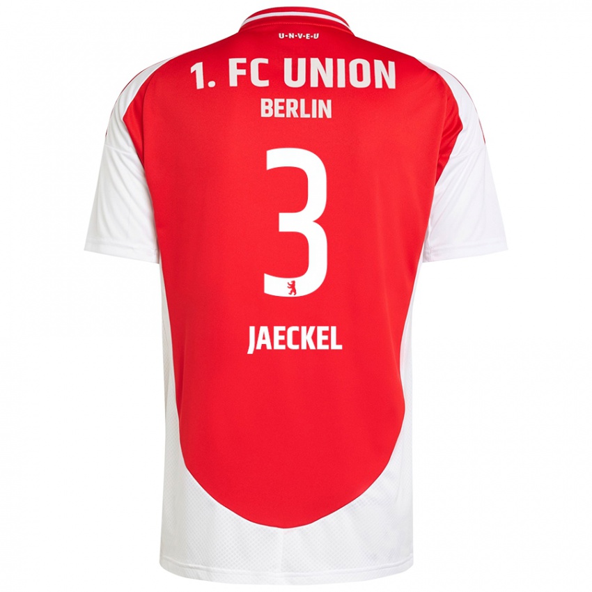 Damen Paul Jaeckel #3 Rot Weiß Heimtrikot Trikot 2024/25 T-Shirt