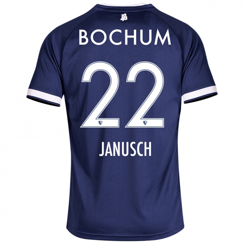 Damen Thees Janusch #22 Dunkelblau Heimtrikot Trikot 2024/25 T-Shirt