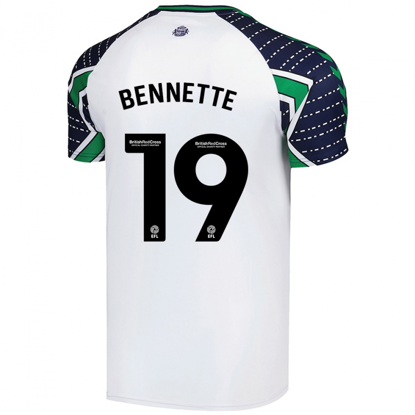 Damen Jewison Bennette #19 Weiß Auswärtstrikot Trikot 2024/25 T-Shirt