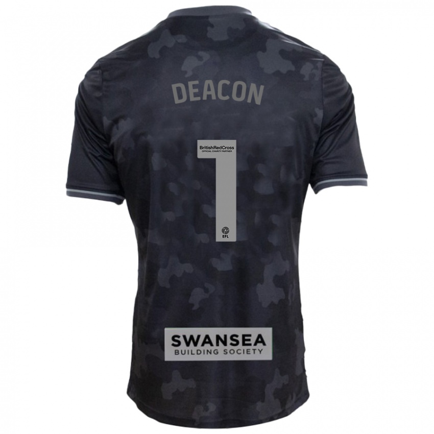 Damen Chelsea Deacon #1 Schwarz Auswärtstrikot Trikot 2024/25 T-Shirt