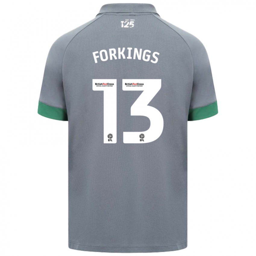 Damen Amelia Forkings #13 Dunkelgrau Auswärtstrikot Trikot 2024/25 T-Shirt