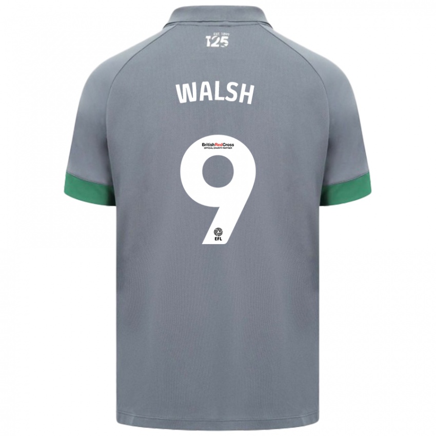 Damen Catherine Walsh #9 Dunkelgrau Auswärtstrikot Trikot 2024/25 T-Shirt