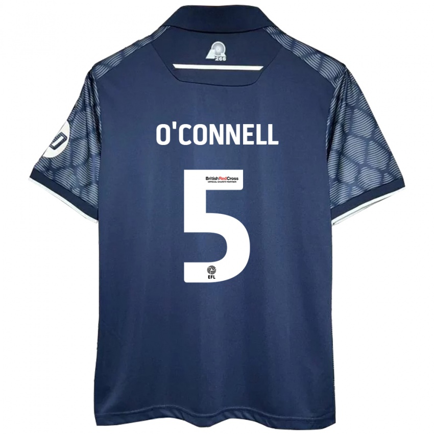 Damen Eoghan O'connell #5 Schwarz Auswärtstrikot Trikot 2024/25 T-Shirt