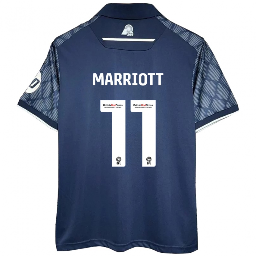 Damen Jack Marriott #11 Schwarz Auswärtstrikot Trikot 2024/25 T-Shirt