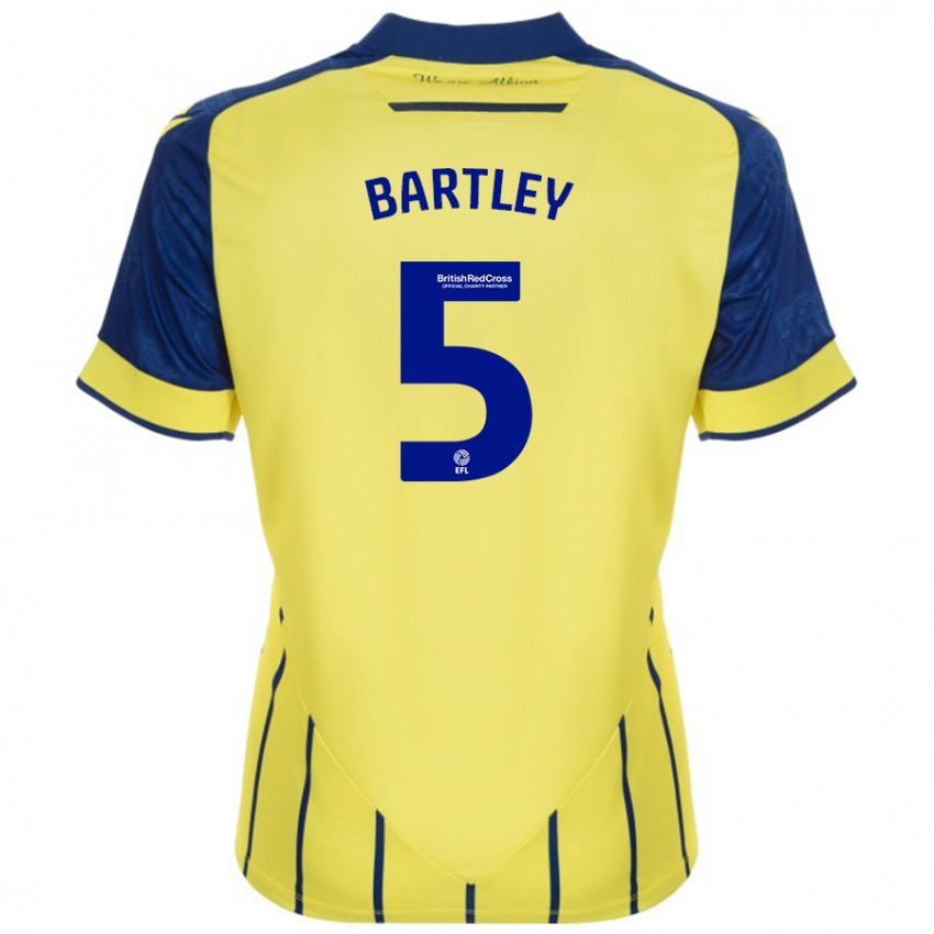 Damen Kyle Bartley #5 Gelb Blau Auswärtstrikot Trikot 2024/25 T-Shirt