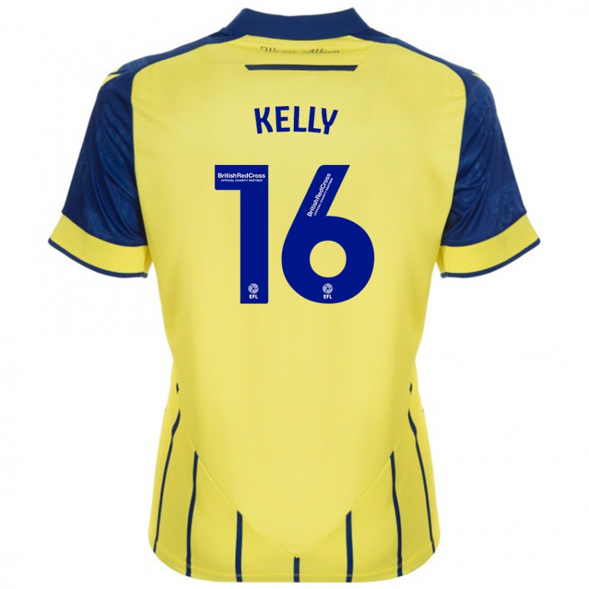 Damen Martin Kelly #16 Gelb Blau Auswärtstrikot Trikot 2024/25 T-Shirt