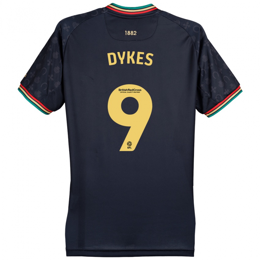 Damen Lyndon Dykes #9 Dunkelmarineblau Auswärtstrikot Trikot 2024/25 T-Shirt