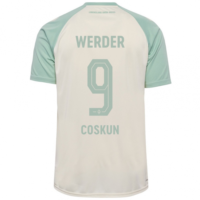 Damen Boran-Firat Coskun #9 Cremeweiß Hellgrün Auswärtstrikot Trikot 2024/25 T-Shirt