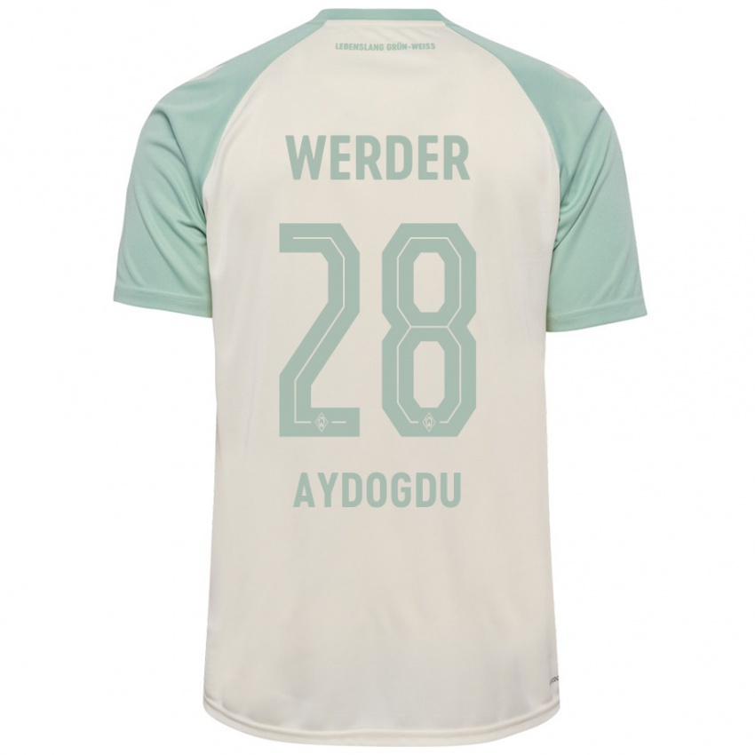 Damen Onur Aydogdu #28 Cremeweiß Hellgrün Auswärtstrikot Trikot 2024/25 T-Shirt