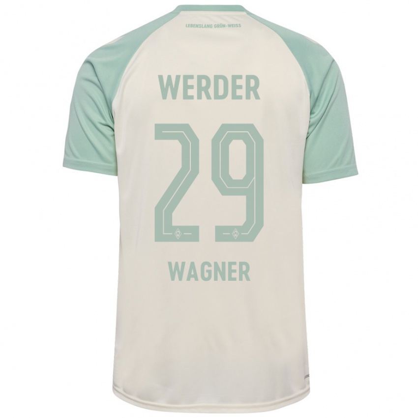 Damen Paul Wagner #29 Cremeweiß Hellgrün Auswärtstrikot Trikot 2024/25 T-Shirt