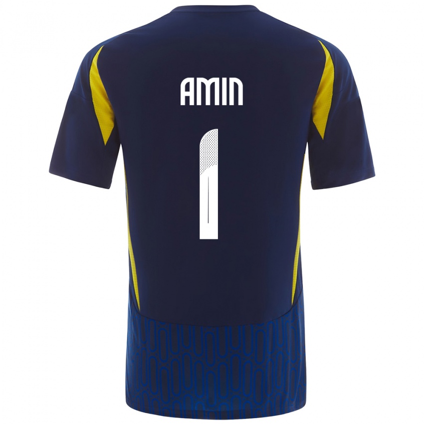 Damen Amin Al-Bukhari #1 Blau Gelb Auswärtstrikot Trikot 2024/25 T-Shirt