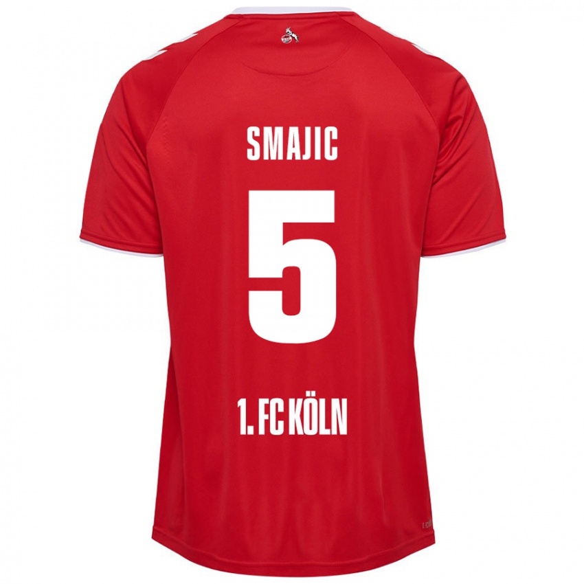 Damen Rijad Smajic #5 Rot Weiß Auswärtstrikot Trikot 2024/25 T-Shirt