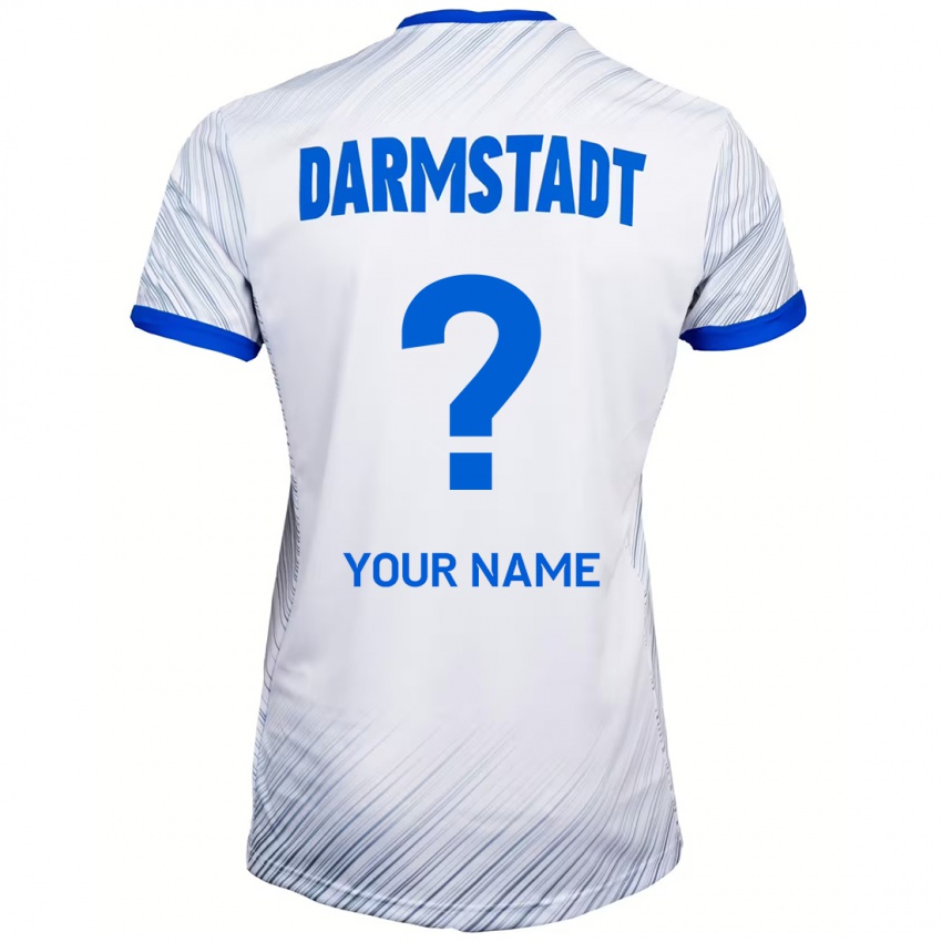 Damen Ihren Namen #0 Weiß Blau Auswärtstrikot Trikot 2024/25 T-Shirt