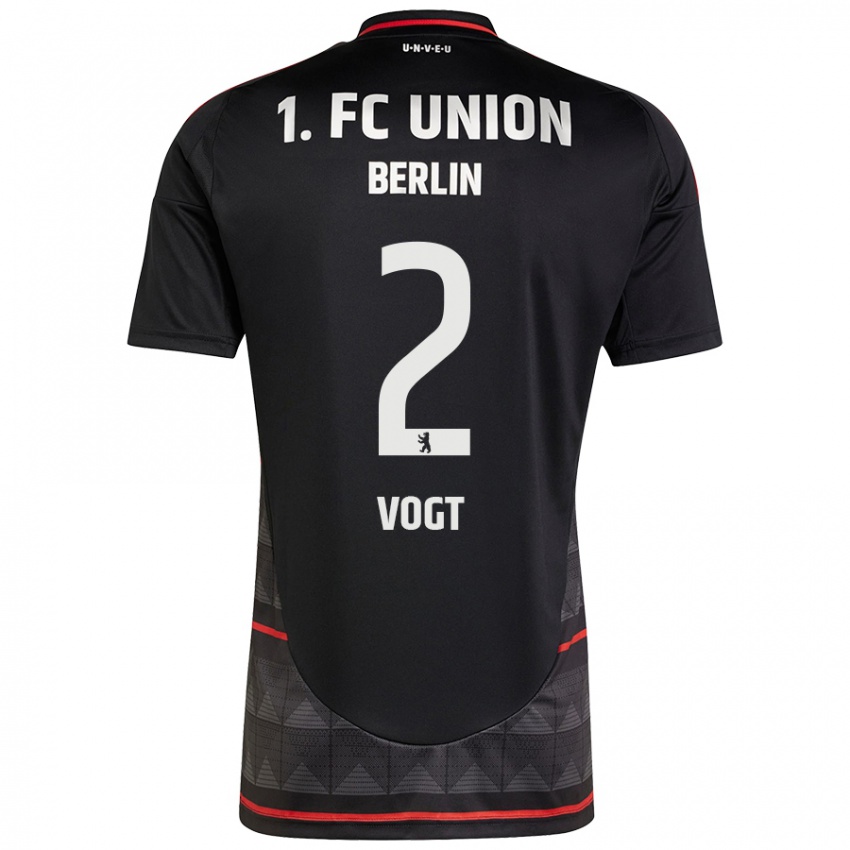 Damen Kevin Vogt #2 Schwarz Auswärtstrikot Trikot 2024/25 T-Shirt