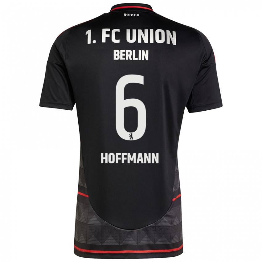 Damen Finn Hoffmann #6 Schwarz Auswärtstrikot Trikot 2024/25 T-Shirt